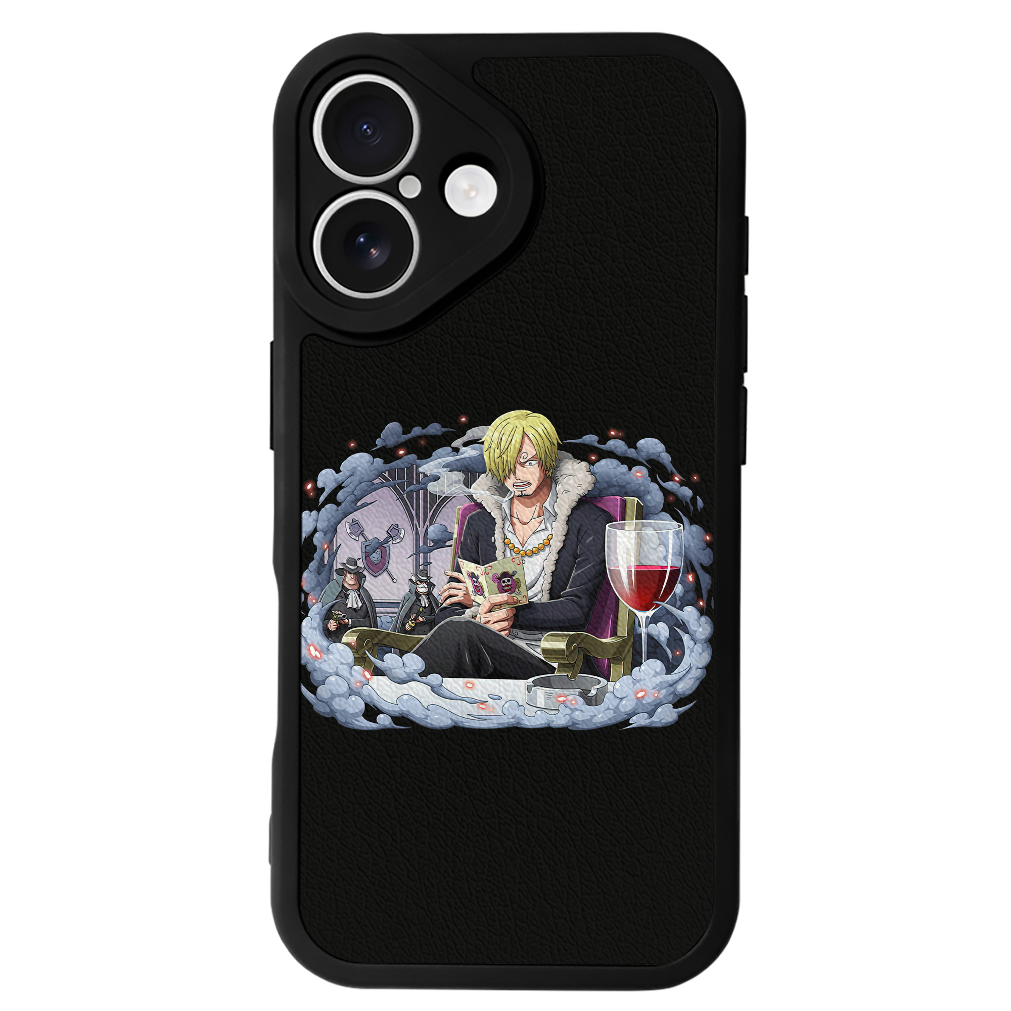 （画像用） ワンピース サンジ ONE PIECE Sanji 【iPhone 16シリーズ対応】シリコンスマホケース（レザー調） 材質：シリコン